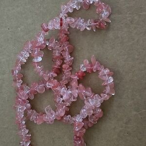 Cherry Quartz Chip Necklace